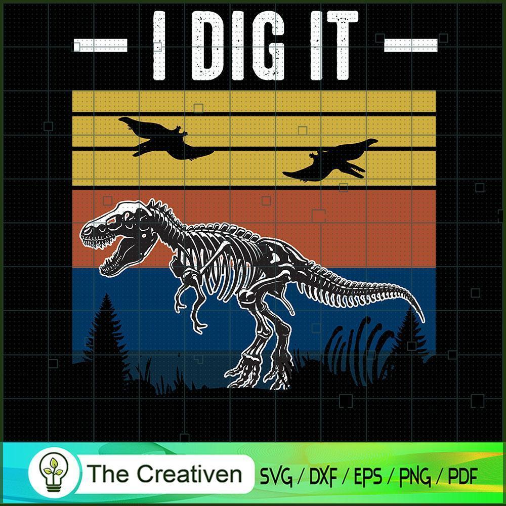 Dinosaur I Dig It SVG Cut File for Cricut & Silhouette 1 Dinosaur I Dig It SVG Cut File for Cricut & Silhouette