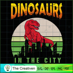 Dinosaurs in the City SVG Cut File for Cricut & Silhouette