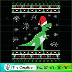 Ugly Christmas Dinosaur SVG Cut File for Cricut & Silh Design 14907