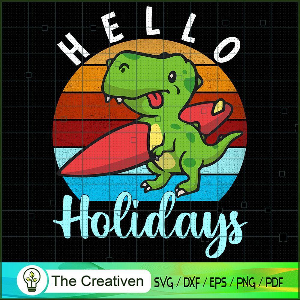 Dinosaur Hello Holidays SVG Cut File for Cricut & Silhouette 1 Dinosaur Hello Holidays SVG Cut File for Cricut & Silhouette