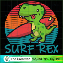 Dinosaur Surfrex SVG Cut File for Cricut & Silhouette