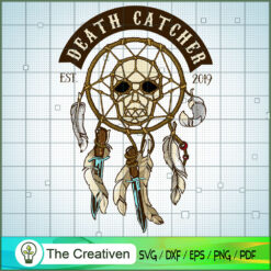 Biker Skull Death Catcher SVG , Skull Death SVG