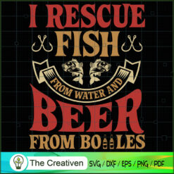I Rescue Fish from Water Bee SVG Cut File for Cricut
