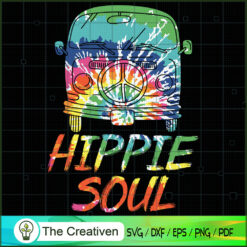 Colorful Hippy Van Peace Sym SVG Cut File for Cricut