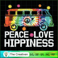 Peace Love Hippiness Van Hip SVG Cut File for Cricut