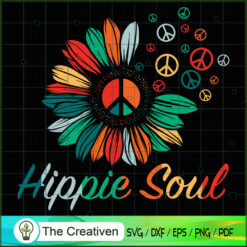 Hippie Soul Sunflower Hippie SVG Cut File for Cricut