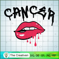 Cancer Lips SVG Cut File for Cricut & Silhouette