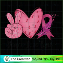 Peace Love Cancer SVG Cut File for Cricut & Silhouette Design 14216