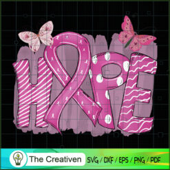 Hope Cancer Ribbon SVG Cut File for Cricut & Silhouette