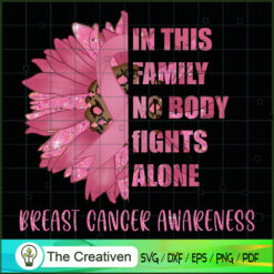 Breast Cancer Sunflower SVG Cut File for Cricut & Silhouette