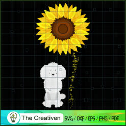 Poodle Dog Hippie Sunflower SVG Cut File for Cricut & Silhouette