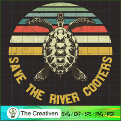 Save the River Cooters Turtl SVG Cut File for Cricut