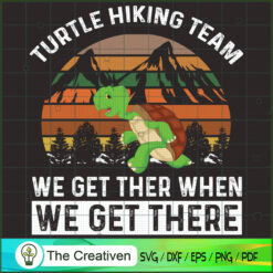 Turtle Hiking SVG Cut File for Cricut & Silhouette