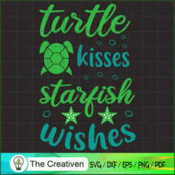 Turtle Kisses Starfish Wishes SVG Cut File for Cricut  Design 14048