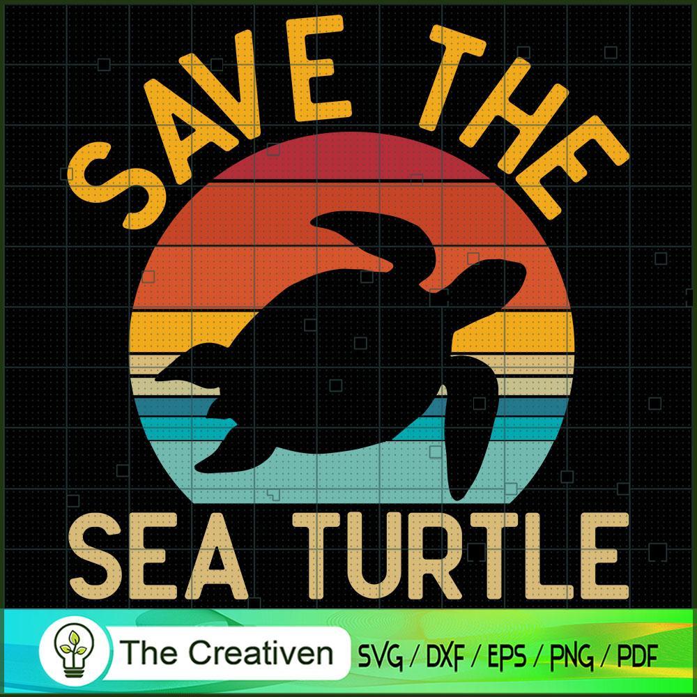Retro Save the Sea Turtle SVG, Slogan SVG, Turtle SVG 1 Retro Save the Sea Turtle SVG, Slogan SVG, Turtle SVG