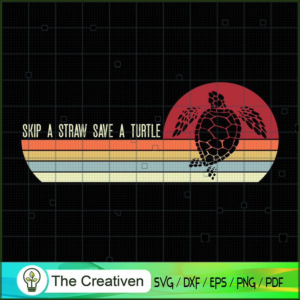 Vintage Skip a Straw Save a SVG Cut File for Cricut 1 Vintage Skip a Straw Save a SVG Cut File for Cricut
