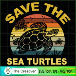 Sea Turtle Save the Ocean Earth SVG, Slogan SVG, Turtle SVG