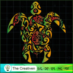 Graphic Colored Turtle SVG, Save The Turtle SVG, Turtle SVG