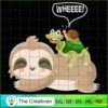Funny Sloth Turtle and Snail SVG, Sloth SVG, Turtle SVG