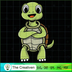 Turtle Cartoon SVG, Funny Turtle SVG, Turtle SVG