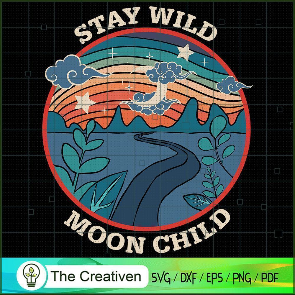 Retro Stay Wild Moon Child Peace Hippie SVG, Peace SVG, Hippie SVG 1 Retro Stay Wild Moon Child Peace Hippie SVG, Peace SVG, Hippie SVG