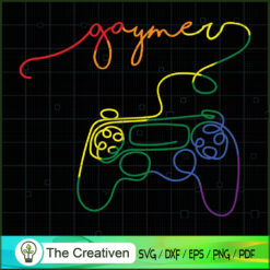 Gaymer LGBT Pride Video Game SVG Cut File for Cricut
