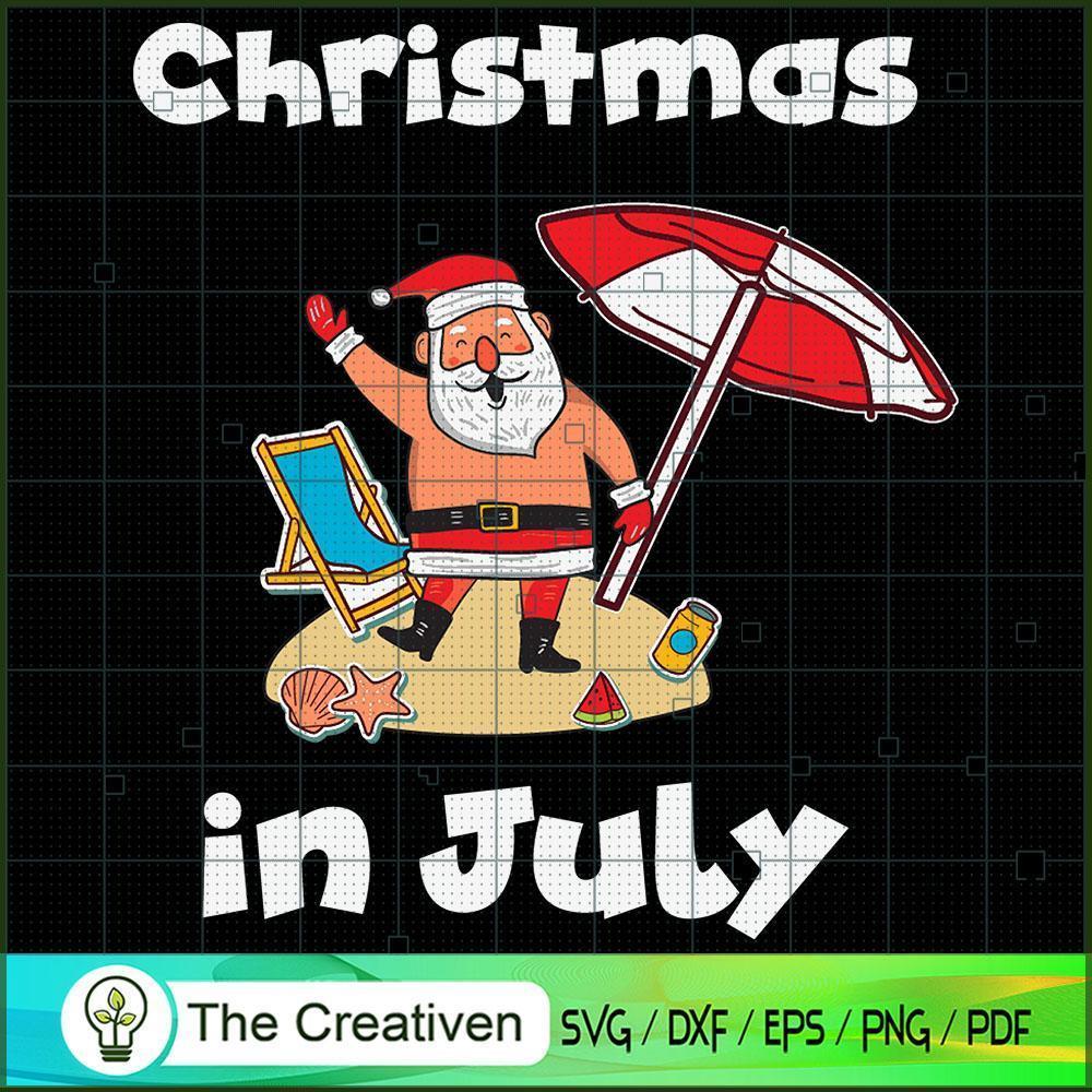 Christmas in July Santa Hawa SVG Cut File for Cricut 1 Christmas in July Santa Hawa SVG Cut File for Cricut