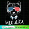 4th of July Meowica Kitty Ca SVG Cut File for Cricut