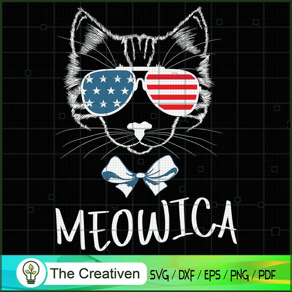 4th of July Meowica Kitty Ca SVG Cut File for Cricut 1 4th of July Meowica Kitty Ca SVG Cut File for Cricut