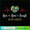 Live Love Accept Autism Awareness SVG Cut File for Cricut & Silhouette