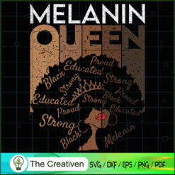 Melanin Queen African Americ SVG Cut File for Cricut
