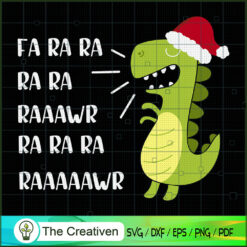 Funny Dinosaur Christmas T R SVG Cut File for Cricut