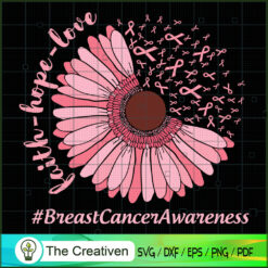 Breast Cancer Awareness Pink SVG Cut File for Cricut