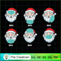 Christmas 2020 Santa Wearing SVG Cut File for Cricut