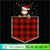 Red Plaid Reindeer in Pocket SVG Cut File for Cricut