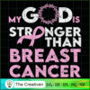 My God is Stronger Than Brea SVG Cut File for Cricut