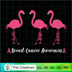 Breast Cancer Awareness Flam SVG Cut File for Cricut