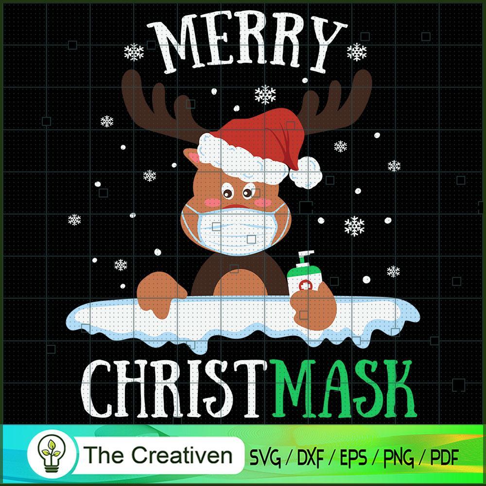 Quarantine Christmas Reindee SVG Cut File for Cricut 1 Quarantine Christmas Reindee SVG Cut File for Cricut