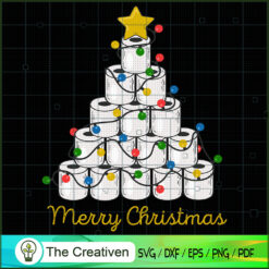 Toilet Paper Christmas Tree Noel SVG Cut File for Cricut & Silhouette