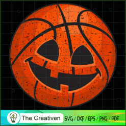 Basketball Pumpkin Vintage H SVG Cut File for Cricut