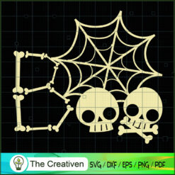 2020 Boo Skull Skeleton Cute SVG Cut File for Cricut