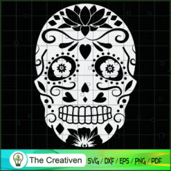 Sugar Skull Funny Halloween SVG Cut File for Cricut & Silhouette