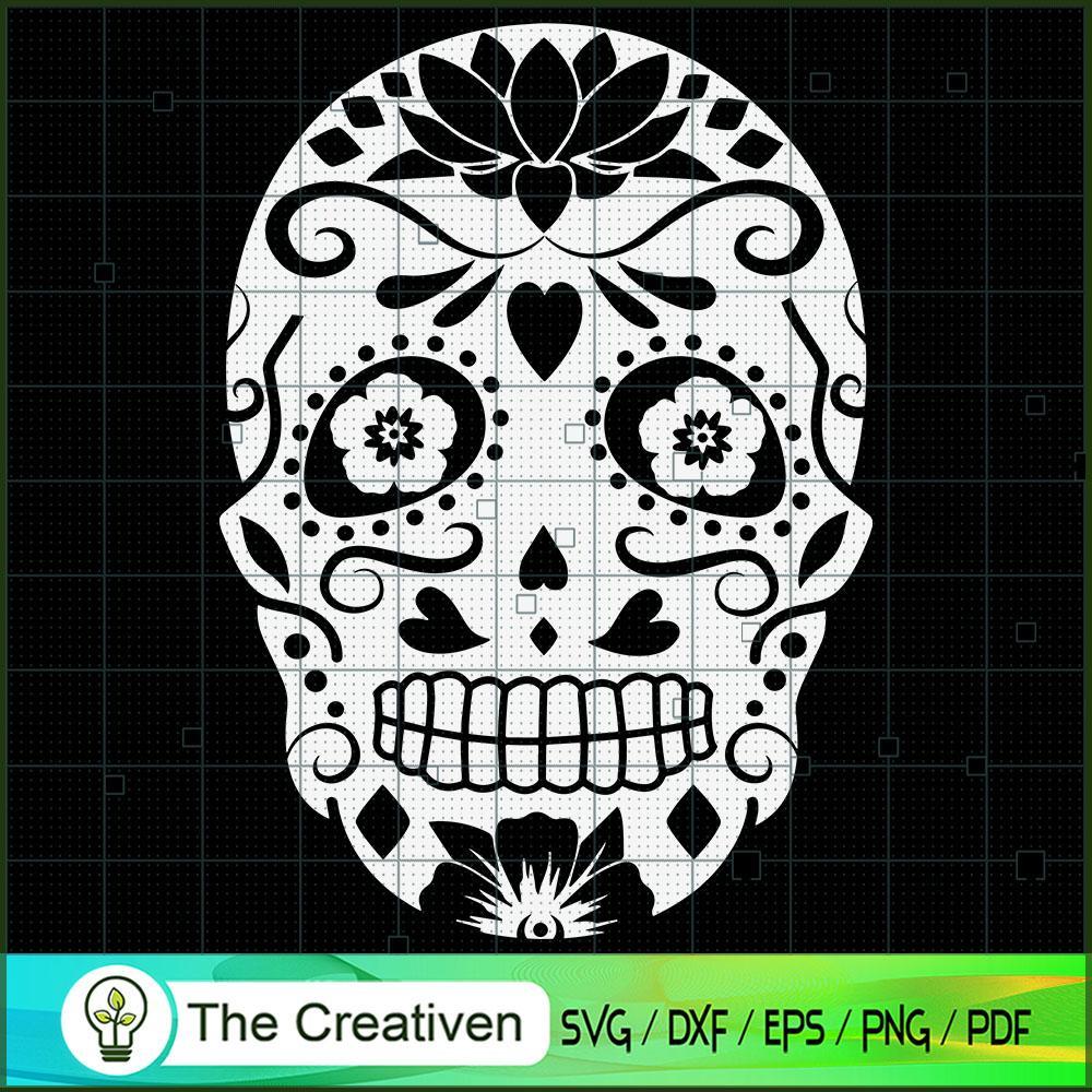 Sugar Skull Funny Halloween SVG Cut File for Cricut & Silhouette 1 Sugar Skull Funny Halloween SVG Cut File for Cricut & Silhouette