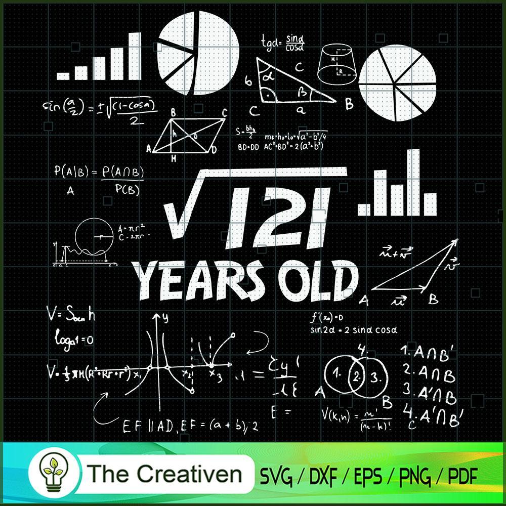 Square Root 121 11th Birthda SVG Cut File for Cricut 1 Square Root 121 11th Birthda SVG Cut File for Cricut