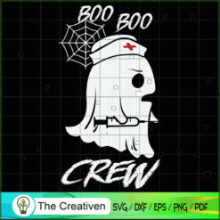 Boo Crew Nurse Ghost Funny H SVG Cut File for Cricut