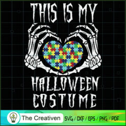 Halloween Autism Awareness - SVG Cut File for Cricut Design 13253