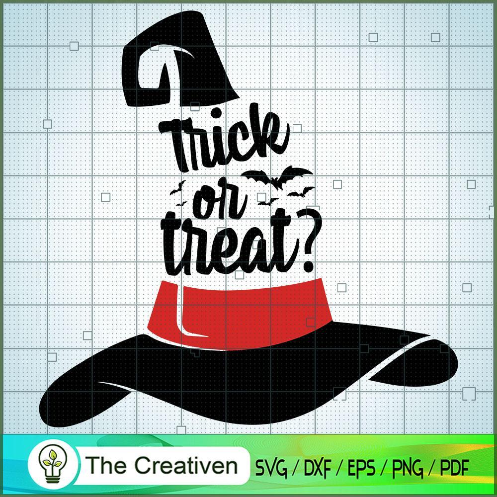 Trick or Treat Witch Hat Hal SVG Cut File for Cricut 1 Trick or Treat Witch Hat Hal SVG Cut File for Cricut