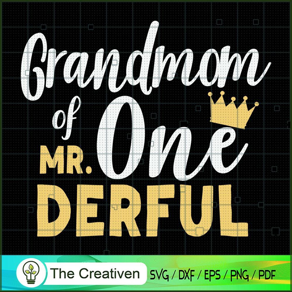 Grandmom of Mr Onederful 1th SVG Cut File for Cricut 1 Grandmom of Mr Onederful 1th SVG Cut File for Cricut