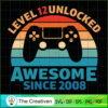 12th Birthday Awesome Gamer SVG, Back To School SVG, Birthday SVG