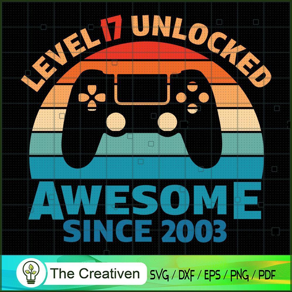 17th Birthday Awesome Gamer SVG Cut File for Cricut & Silhouette 1 17th Birthday Awesome Gamer SVG Cut File for Cricut & Silhouette